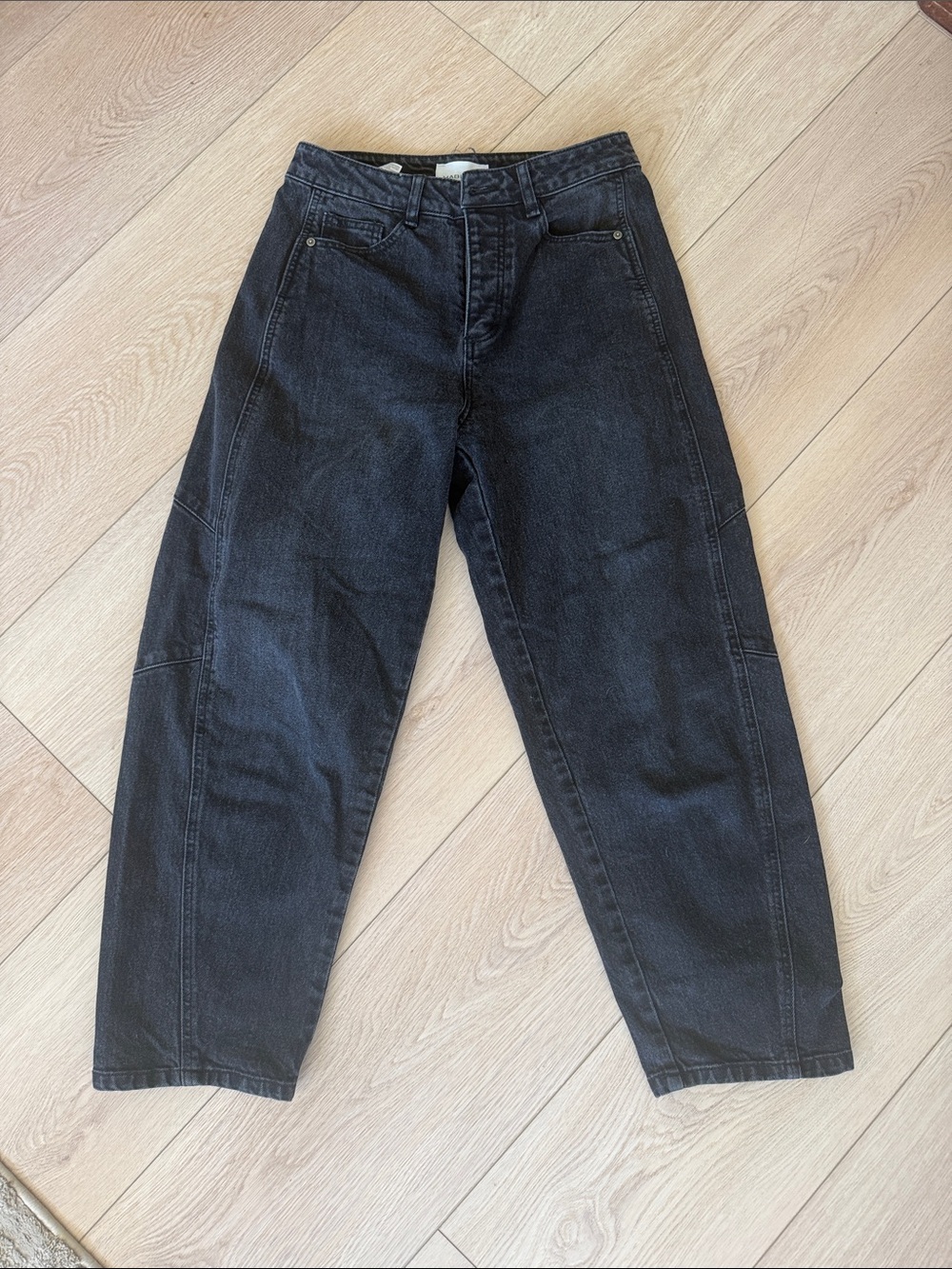 Habitual Women's Black Barrel Jeans